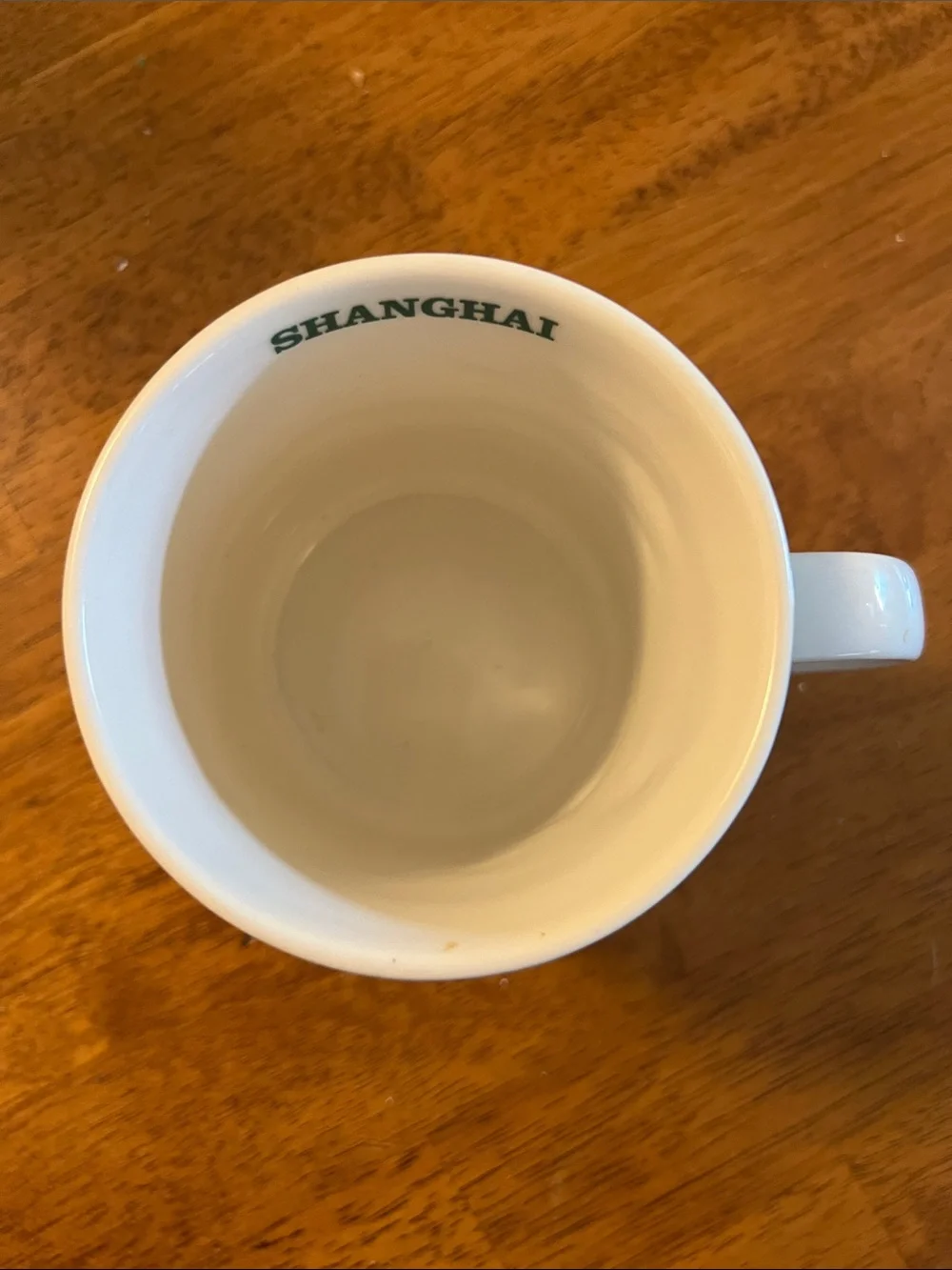 Shanghai China Starbucks relief collectors mug 2015, green